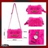 Cute Ugly Monster Plush Crossbody Bag Big Head Furry Shoulder Purse Funny Gift