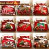 3D Christmas Quilt Cover Bedding Set Duvet Comforter Pillow Case Bed Linens Twin Queen King Double Full Single Bedroom