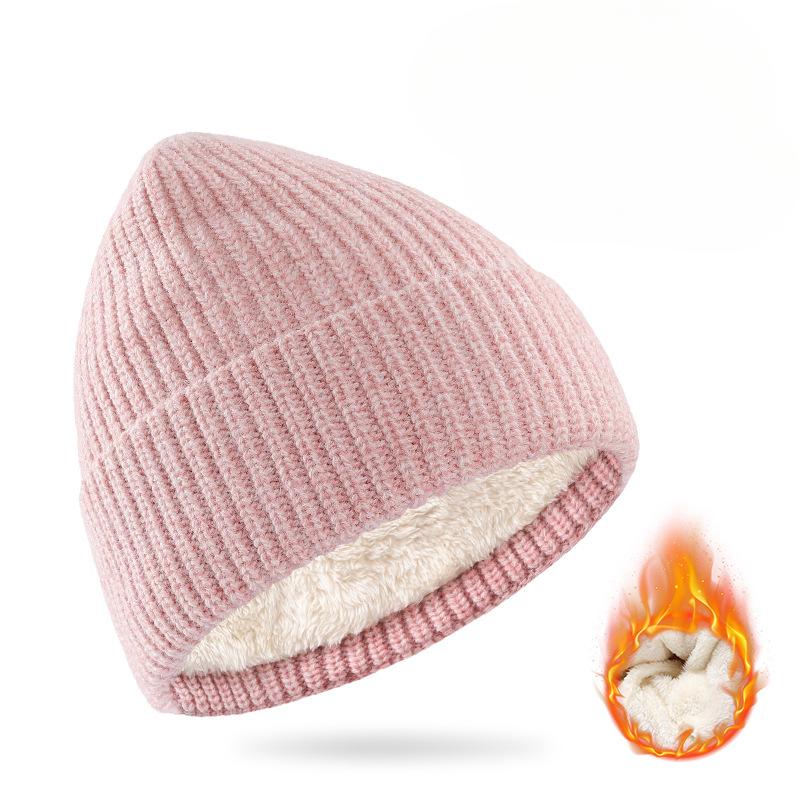 Aozhe Wool Hat for Women In Autumn and Winter Korean Style Fashion and Versatile Warm and Loose Knitted Hat Showing Small Face