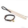 Adjustable Dark Gold Punk Leather Choker Clavicle Chain for Adult Cosplay