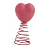 Christmas Tree Topper Romantic Heart Shaped Foam Plastic Treetop for Home Decor Wedding Anniversary Celebration