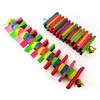 2Pcs Bird Parrot Bell Building Block Hanging Cage Bite-resistant Climb Chew Toy