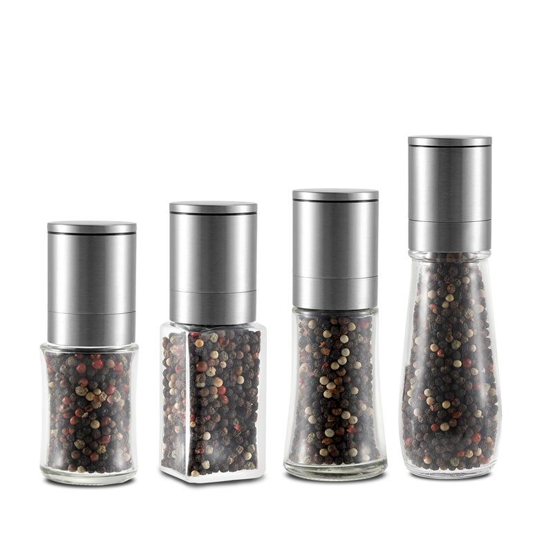 Pepper Salt Grinder,Pepper Mill for Kitchen,Stainless Steel Adjustable Coarseness Pepper Grinder Ceramic Rotor Salt Grinder