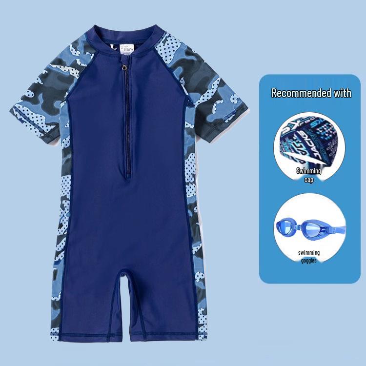 Chłopięcy jednoczęściowy strój kąpielowy szybkoschnący dla dzieci - Trening profesjonalny