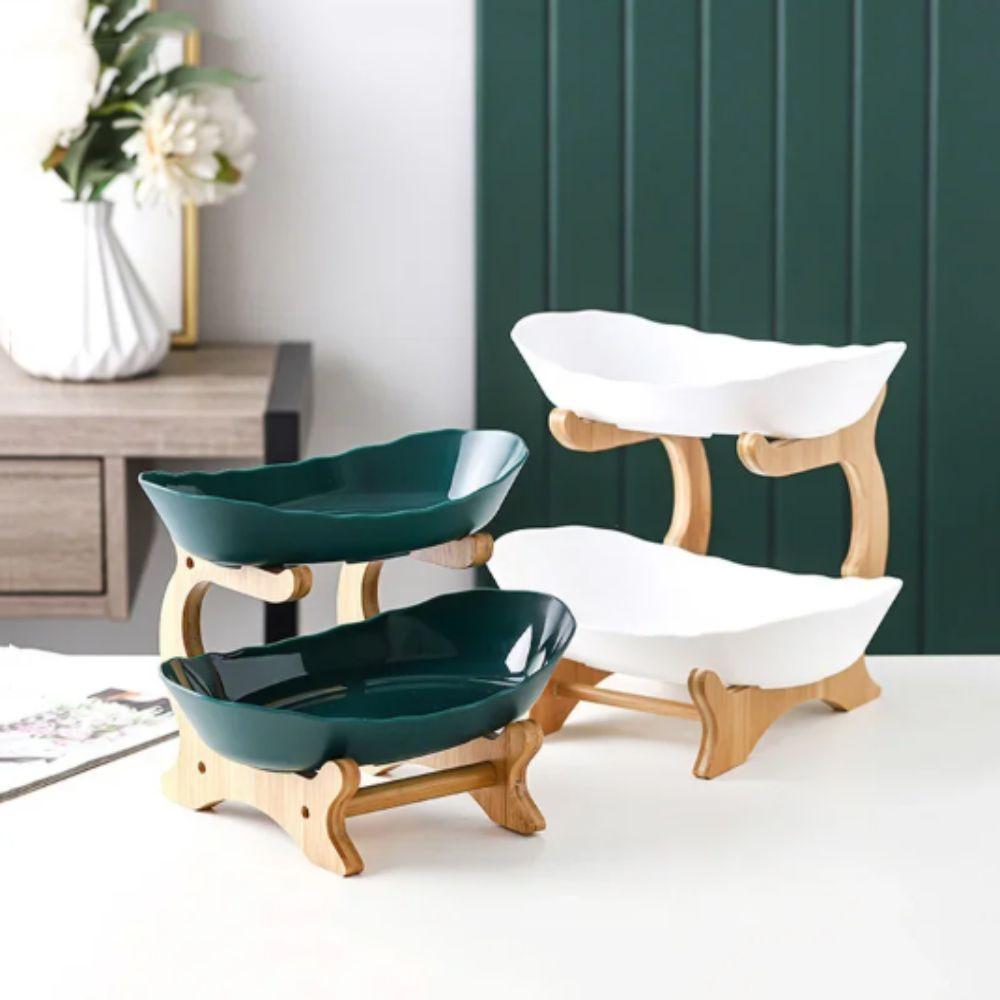 Modern Style Fruit Plate Plastic Material Candy Dish Cake Stand Cake Stand  Snack Serving