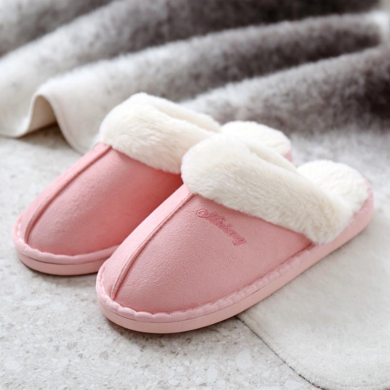 Fashion Size 47 Men Half Slipper Cotton Shoes Cashmere Boot Furry Warm Home Shoes Couples house floor slides Slip On Comfy bedroom shoe
