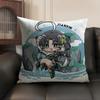 Jianxin Cute Wuthering Waves Cushion Cover Natural Linen Organic Fabric Double-Sided Printing Sofa Home Decor Gift Pillow Case