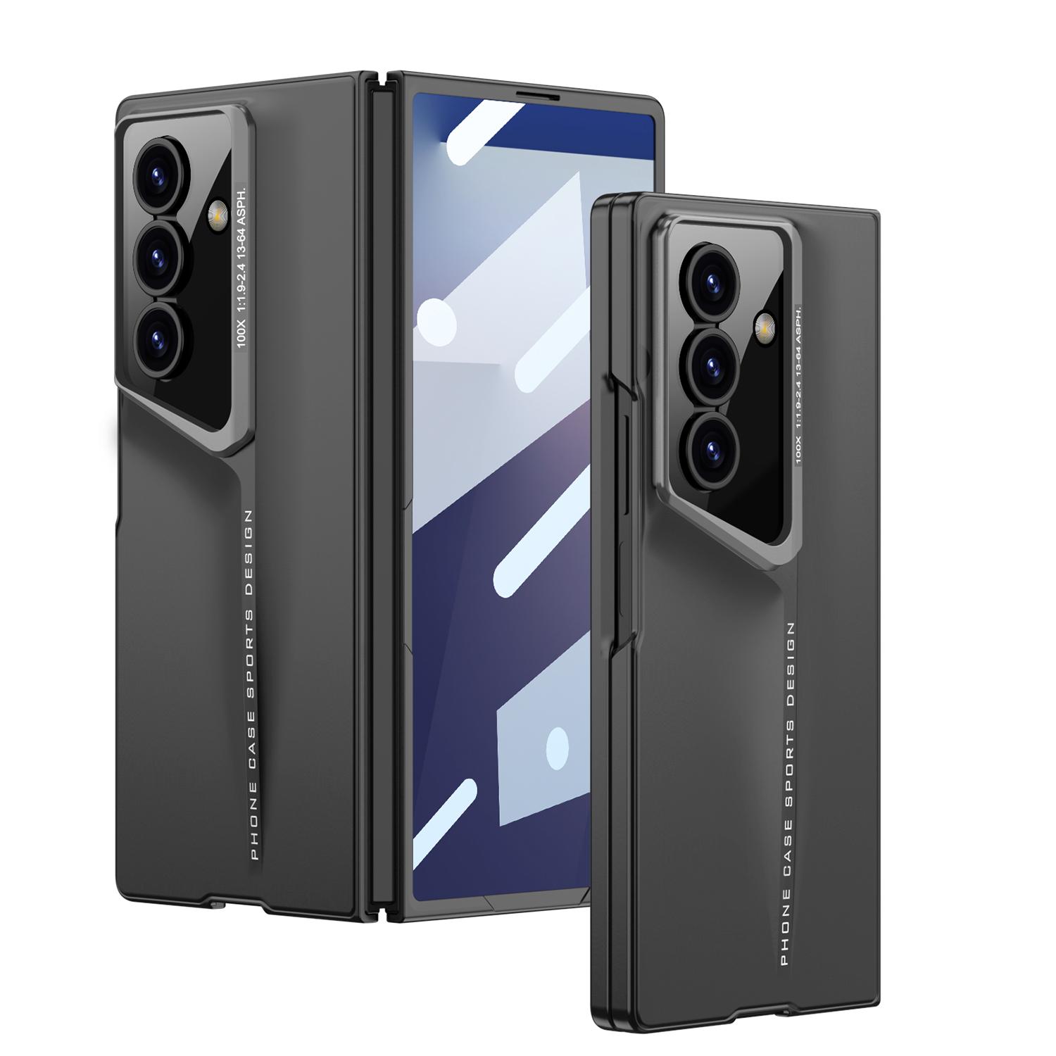 

Для Samsung Galaxy Z Fold 7 6 5 5G з плівкою зі скла для екрану Ультратонкий Лезо Меха Захист об єктива Твердий ПК Матовий Ударостійкий Чохол For Galaxy Z Fold 7 чорний