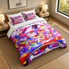 3Pcs Bedding SetThe Amazing Digital Circus Soft Bed Sheet and Two Pillowcases Home Bedroom Decor