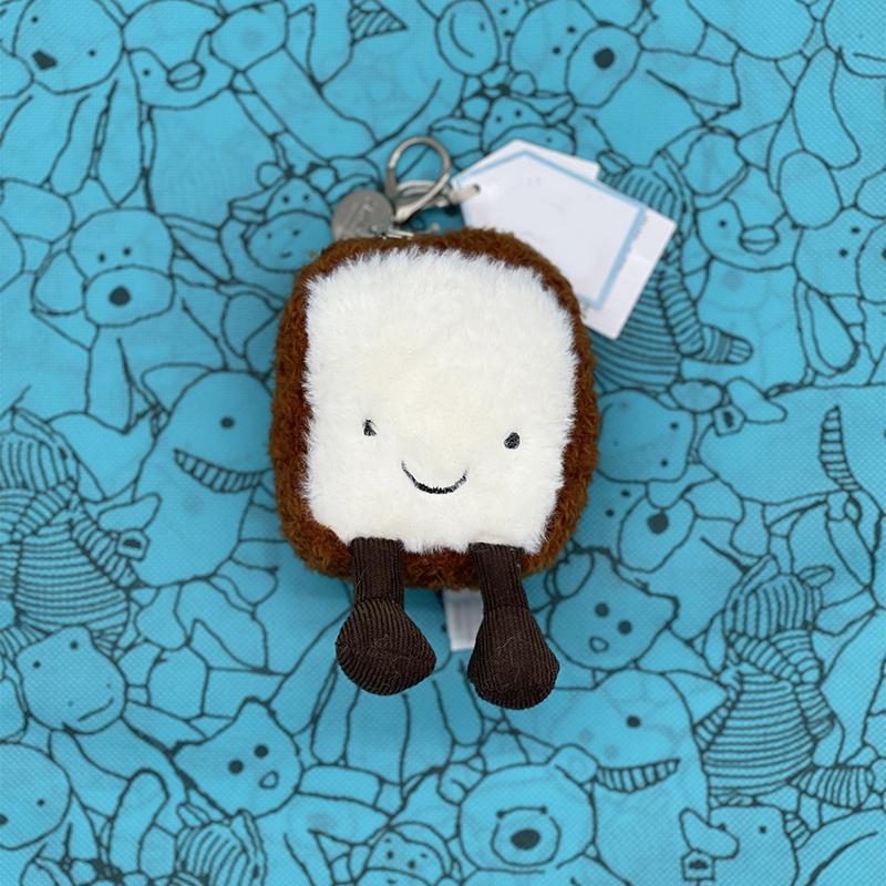 Neuer Schneemann JC Marshmallow Plüschtier, Kleiner Kirsch-Anhänger, Kleine Schildkröte Plüschtier, Croissant, Kleiner Pinguin JC Taschenanhänger