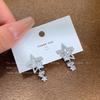 High-end romantic star falling galaxy zircon star earrings fringed stud earrings unique light luxury high-end temperament ear jewelry