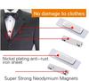 10 Pair Strong Magnetic Name Badge Holders with Steel Back Plate Name Tags/ID Badge Magnets Fastener with Adhesive