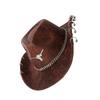 Stylish Unisex Broad Brims Hat PU Fashionable Ethnic Print Perfect For Outdoor Event Costume Parties Travel