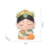 Figurine Cute Garden Crafts Resin Waterproof Buddha Statue for Desk Accessories Hoom Decoration Office Desktop Room Decor