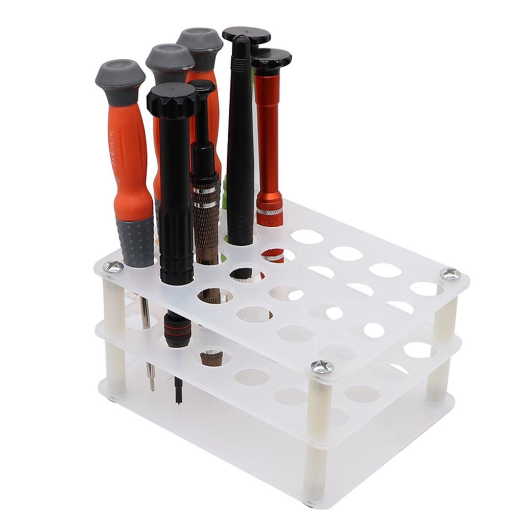 Verbessertes klares Schraubendreher-Aufbewahrungsregal Schraubendreher-Organizer Acryl-Material Displaybox für Heimwerkstatt