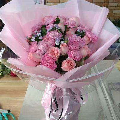15Pcs Matte Paper Jelly Snacks Bouquet Plain Paper Waterproof Flower Wrapping Paper
