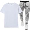 Men's Summer Round Neck T-Shirt & Casual Sports Pants Two-Piece Set
