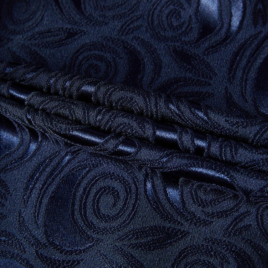 Mens Red Blazer Luxury Rose Patterned Jacquard Suit Jacket