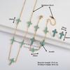 7 Colors New Design Cross Stainless Steel Classic Studs Earrings High Quality Minimalist Wedding Anniversary Woman Jewelry Gift