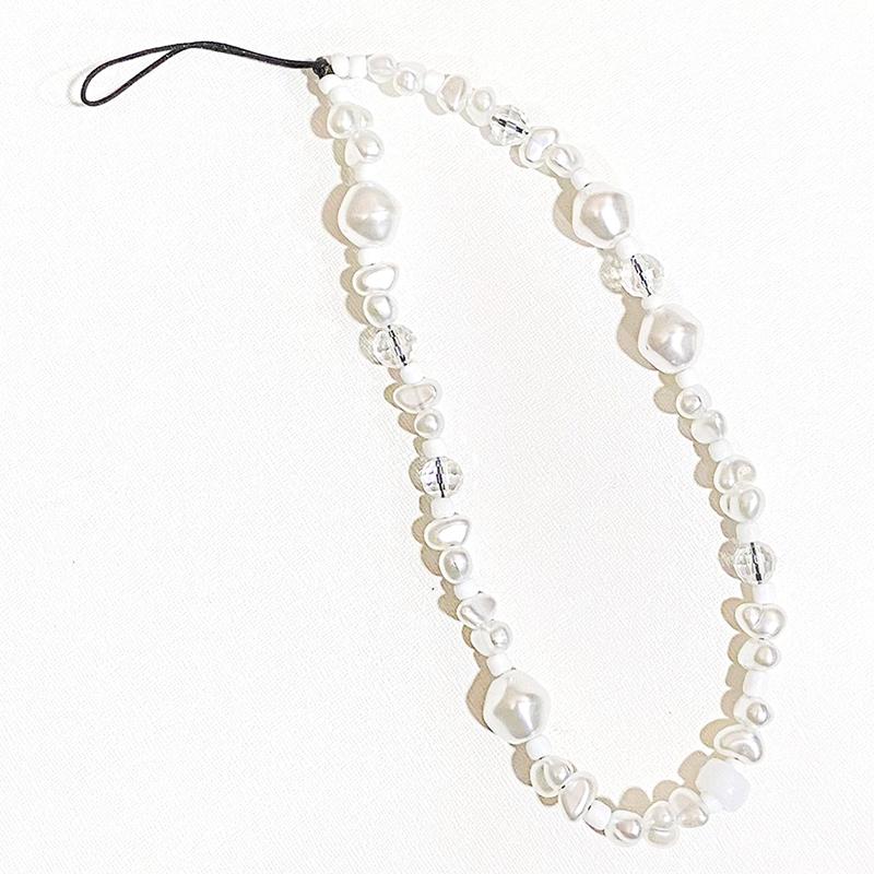 

Beaded Phone Bracelet Strap Phone Lanyard Imitation Pearl Phone Charm,Length: 16cm+5cm SZ-A220006A