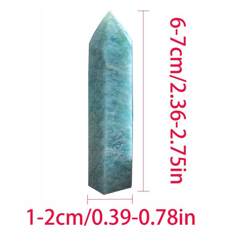 Unique 1pc Natural Blue Amazonite Stone Crystal Wand For Spiritual Growth And Healing