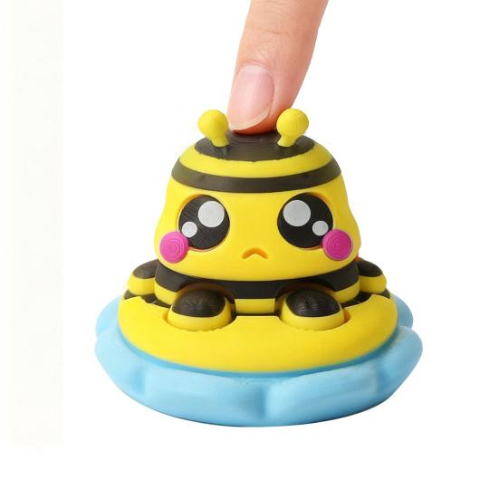 1/3 Stück 3D-gedrucktes Tier-Klicker-Spielzeug Cartoon-Maus Frosch Biene Dekompressionsknopf Fidget-Spielzeug Angst Stressabbau Schreibtischspielzeug
