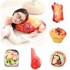 Cute Cartoon Style Sushi Egg Tart Plush Pillow Perfect Christmas Gift