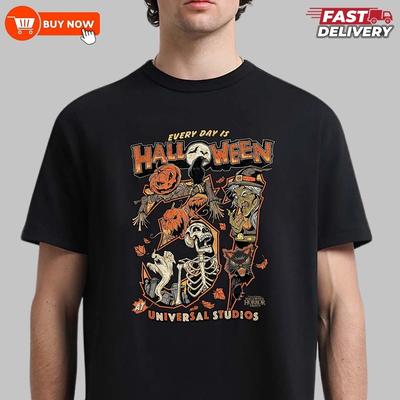 Halloween Horror Nights T-Shirt, Jeder Tag ist Halloween Shirt, Halloween Geschenk Unisex T-Shirt