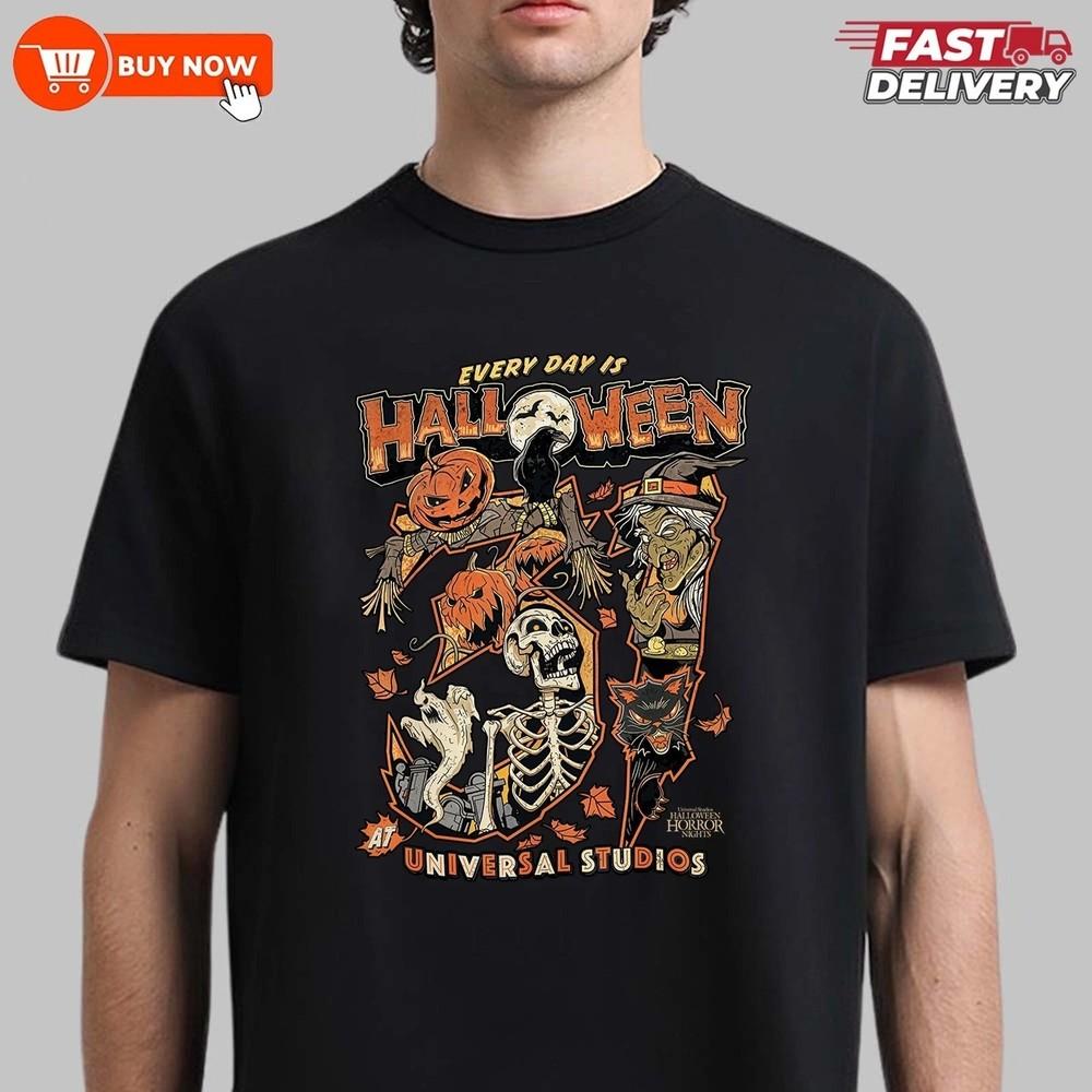 Halloween Horror Nights T-Shirt, Every Day is Halloween Shirt, Halloween Gift Unisex T-Shirt S
