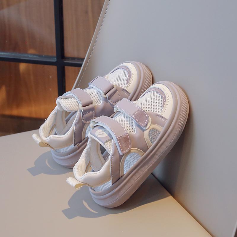 Children Sport Sandals Kids Hollow Toes Capped Shoes Air Mesh Toddler Girls Summer Casual  Beach Shoes Comfortable Breathable