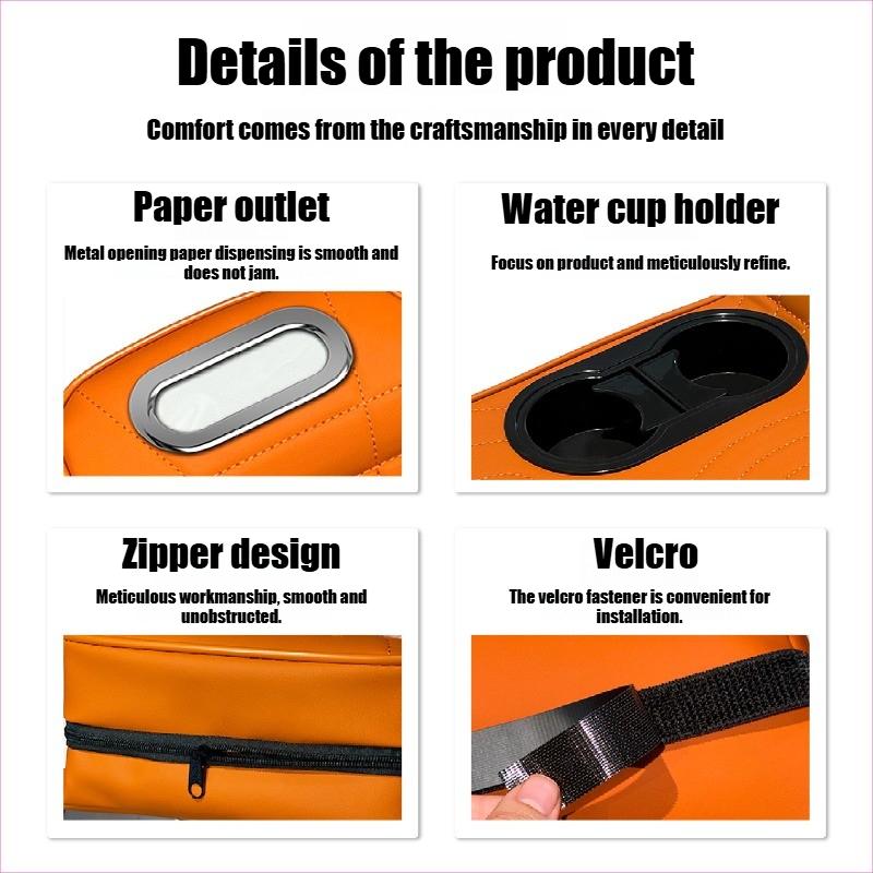 Car Center Armrest Box Elevator Pad Multi-Function Four-In-One Vehicle Tissue Box Cup Holder High-End Sensation Accessory