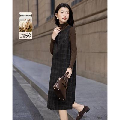 Demana Ärmelloses Wollmisch-Weste-Kleid für Damen