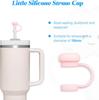 6 Pack 30 40oz Tumbler 10mm Silicone Straw Covers  Cute Reusable Protectors with Secure Strap  Food Grade Dustproof Sip Guards