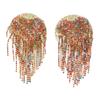1pair Rhinestone Tassel Nipple Pasties Seamless Reusable Breathable Rhinestone Festival Nipple Stick