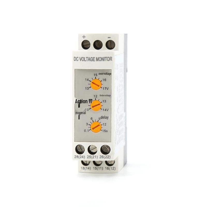 GINRI DVRD-DC Voltage Protector Relay for 12/24/36/48V - Over/Under Voltage Protection.