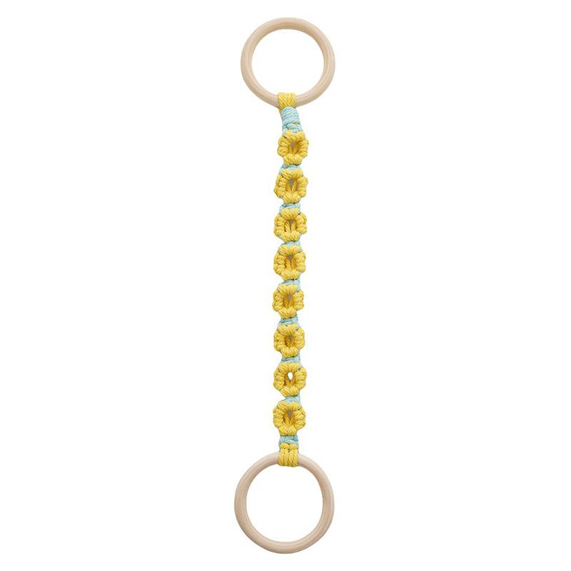 

1 шт. Квіткова прикраса Гарна бавовняна мотузка Скандинавський вітер Аксесуари для зберігання Ручне в язання Настінні підвіски Кільце для зберігання Плетений жовтий