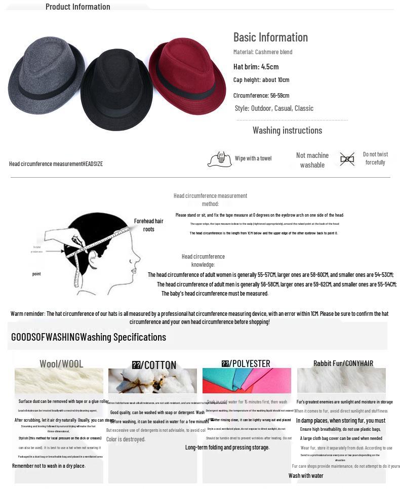 Trendy Retro Fedora - Unisex British Korean Style Jazz Cowboy Hat
