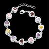 Bracelets Veile Studios Multi Coloured Heart Shaped Crystal Stone Jewellery Fashion Bangles Bracelet