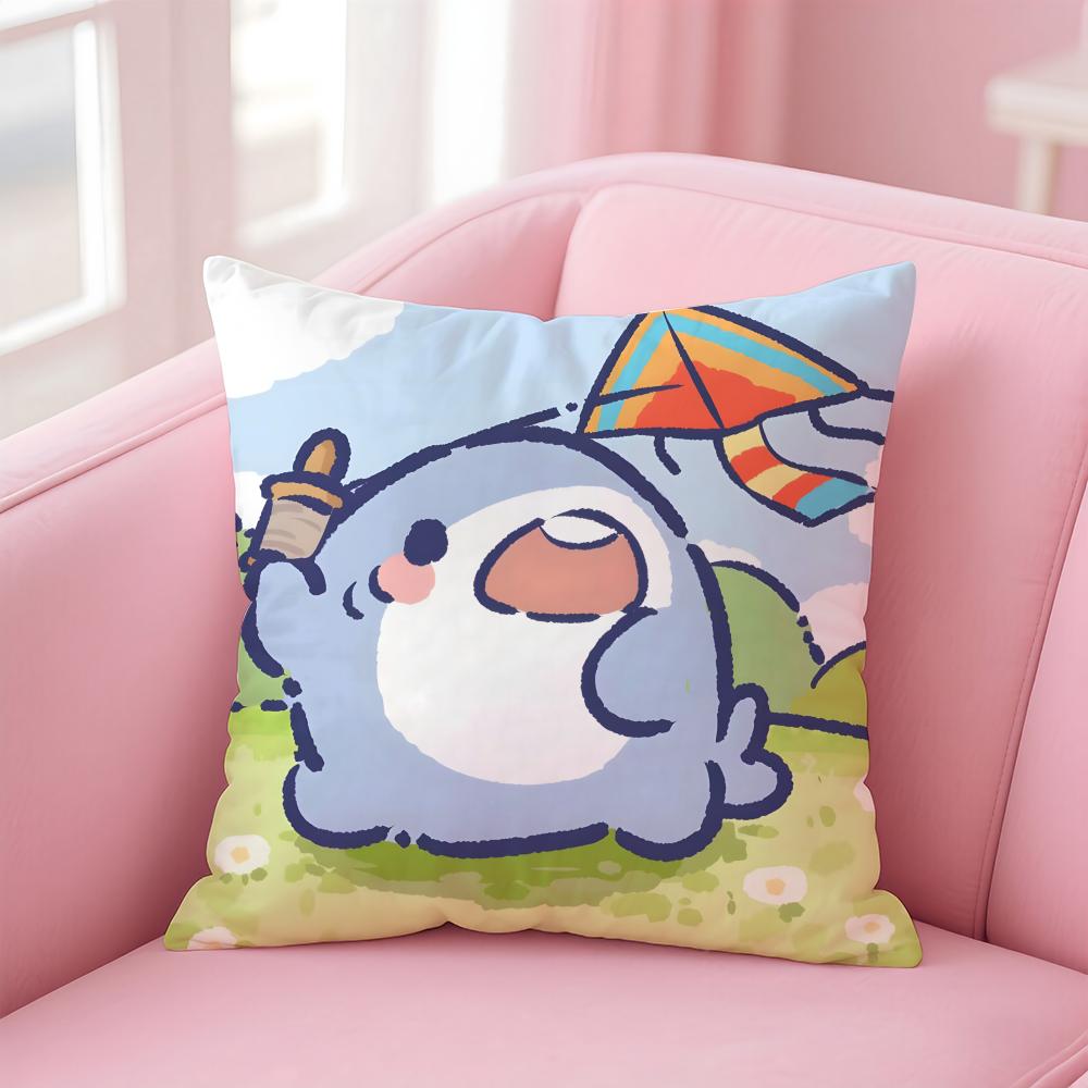 F-Fat S-Shark Cushion Cover Home & Car Multi-Scene Pillow Cover - Reversible, Soft & Durable for Daily Use