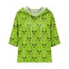 Women's 3/4 Sleeve Hooded Christmas Character Print T-Shirt, Casual Holiday Top
