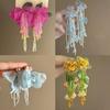 Silver Needle Heart Resin Flower Mesh Earrings: Luxurious, Sweet, Fresh, and Elegant Mori-Style Women's Jewelry