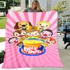Cartoon B-Bely B-Beto printed throw blanket—lightweight,soft,warm;versatile blanket all seasons—perfect air-conditioning throw,nap blanket