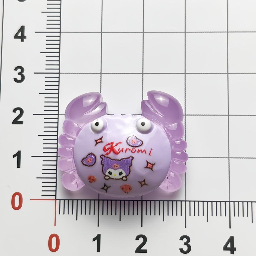 Luminous Crab Tree Resin Decorative Accessories: Hair Clip, Refrigerator Magnet, Keychain Buckle, Ornaments DIY Kit.