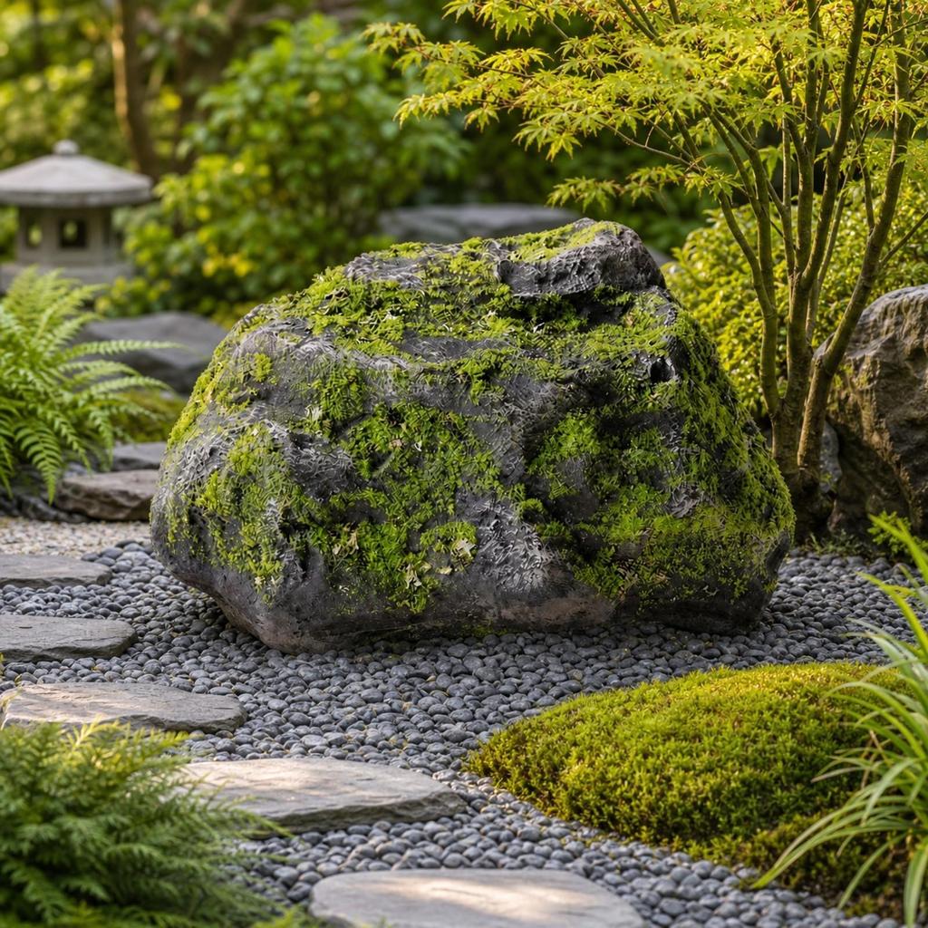 Natural-Looking PU Decorative Landscaping Rock Realistic lichenTextured Faux