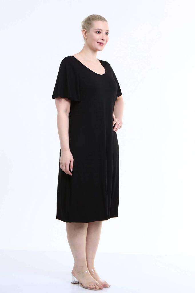 Rochie de damă de mărime mare, cu dungi și paiete încrucișate, din bumbac pieptănat pe spate