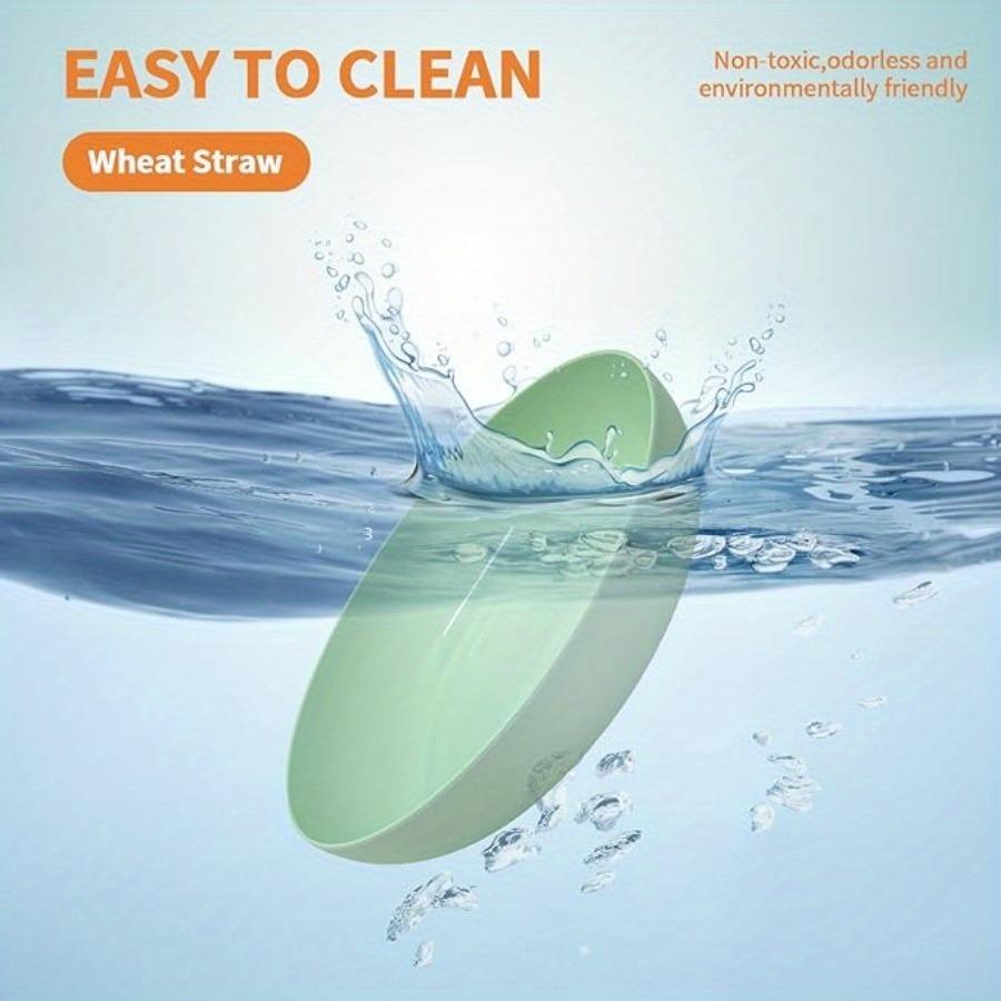 1PC Cat Shallow Rice Bowl - Plastic Non-slip Easy-clean Colorful Snack Bowl Feeding Tray, for Cats and Small Dogs, Daily Feeding