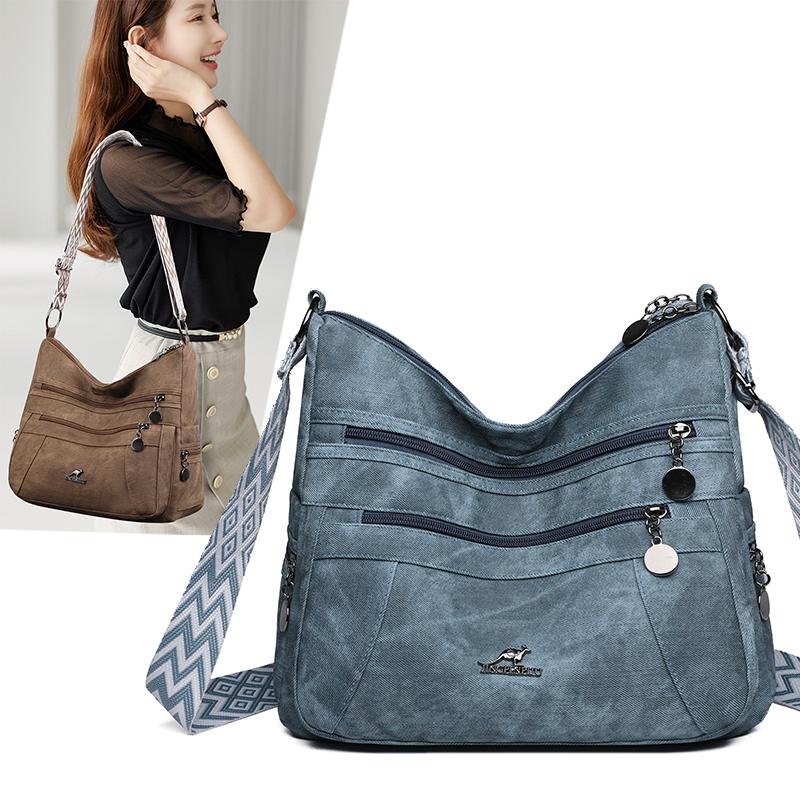 Women's Bag Fashion Mother Bag Retro Soft Leather Large Capacity Crossbody Bag