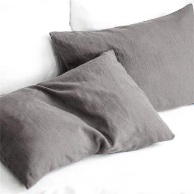 100% Linen Pillowcases, No Insert, Washed Flax Pillow Cases with Envelope Closure, Luxurious Breathable Comfy Pillow Shams