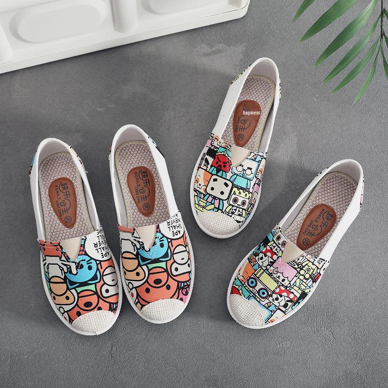 Women's Spring/Autumn Comfortable Canvas Flats: Casual, Versatile, Non-Slip, Soft Sole Shoes