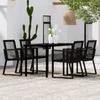 VidaXL Garden Dining Set 5 Pcs Black 3099151